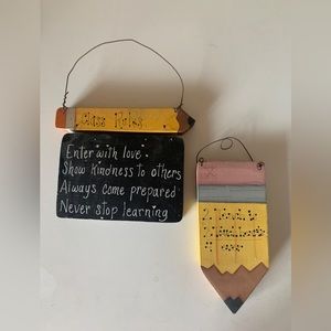 Vintage Handmade Teacher Decor